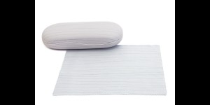 Etui White Wood met microvezeldoekje