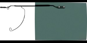 Voorhangers opklapbaar, zeer fijne uitvoering, maat M, gun frame - Groen, polariserend