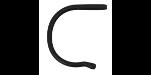 Siliconen kruloortip voor volwassenen zwart Ø 1,0 tot 1,1 mm