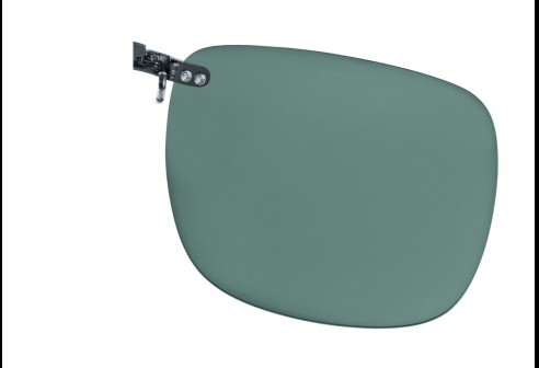 Voorhanger voor metalen monturen, opklembaar 52 x 42 mm - Groen, gepolariseerd