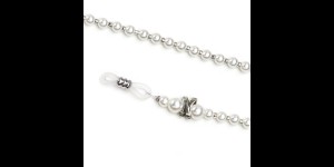 Brilketting Abigail wit, 2 stuks 