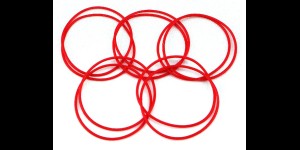 Glasring rood Ø 26 mm, dikte 0,85 mm