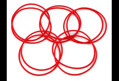 Glasring rood Ø 26 mm, dikte 0,85 mm